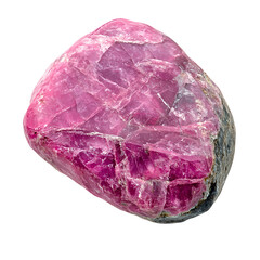 A pink rock, isolated on fully transparent png background