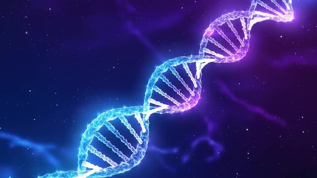 dna helix on blue background