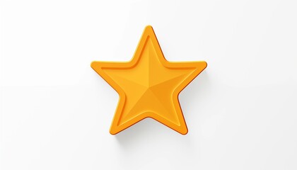 Fototapeta premium 3d golden yellow star