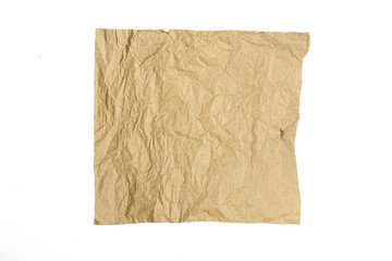 The rough wrinkled paper isolate