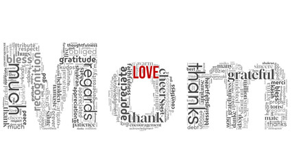 word cloud centered on 