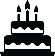 birthday cake silhouette