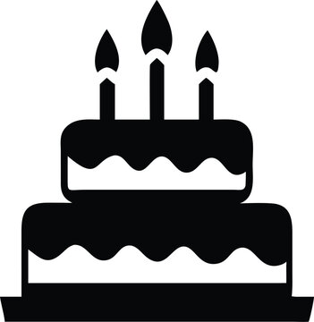 birthday cake silhouette