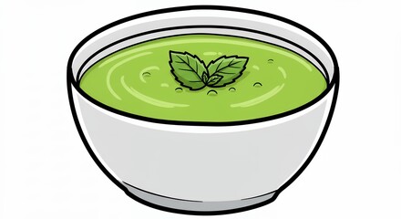 Fresh green soup illustration