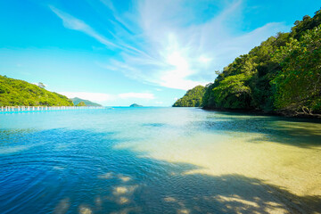 the atmosphere of the beach in thailand 