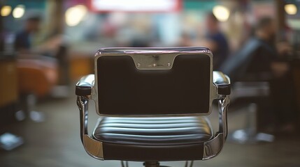 The Banner barbershop armchair is found in modern hairdressers and hair salons, specifically barber shops catering to men