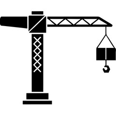 Creative Crane Icon Illustration | Detailed Construction Equipment Vector Design