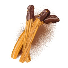 The Illustration of churros