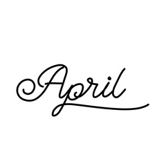 Handwritten set of months isolated on white background, Vector Illustration