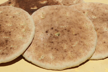 Homemade Moroccan Bread Close Up