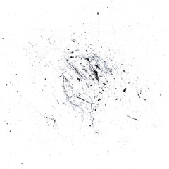 The black Dirty  stains placed on white background.