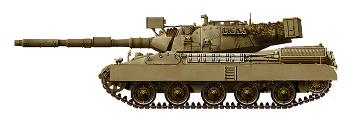 AMX-30 with Leo 1A5 turret (MBT concept based on the AMX-30 tank with a turret from the Leopard 1A5 tank) © Tikros