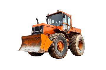 Powerful Orange Bulldozer Heavy Equipment Construction Vehicle