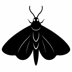 Bold Moth Silhouette Vector Graphic