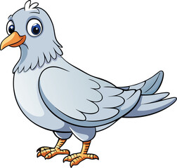 Fototapeta premium cartoon bird on white background