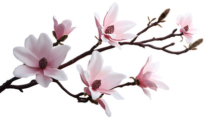 A branch with pink flowers on it. Generated using AI.