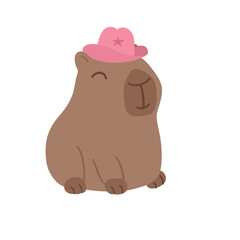 Capybara with cowboy hat