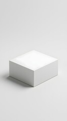 White Blank Box Mockup on Simple Background