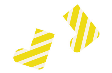 Cute Striped Rain Boots Illustration