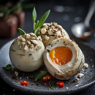 Exquisite balut culinary art professional food photography studio setting creative presentation captivating imagery for food lovers