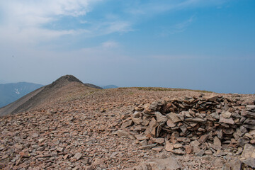 Rock shelter on the summit of Avalanche Peak, Yellowstone National Park