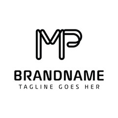 Letters MP Monogram Logo, for business with MP and PM initials