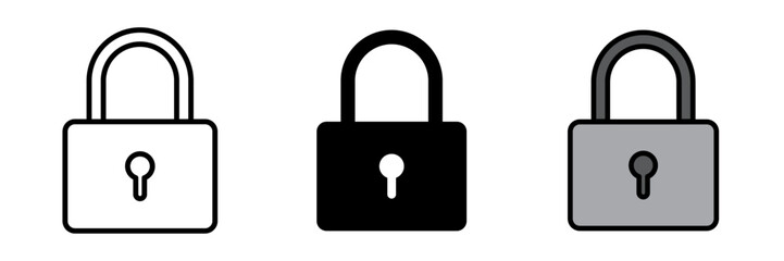 Lock icon Security Lock Icon Perfect for Privacy and Data Protection stroke filled and colored icon set.