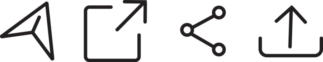 share icon set.  Share vector icon.  Share arrow, link, connection icon. Vector EPS 10