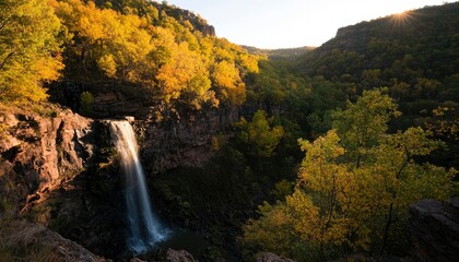 Autumn Waterfall Canyon