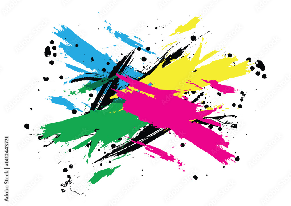 Wall mural abstract vector splatter color isolated background design. illustration vector design.
