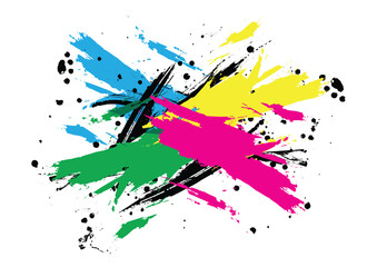 Abstract vector splatter color isolated background design. illustration vector design.
