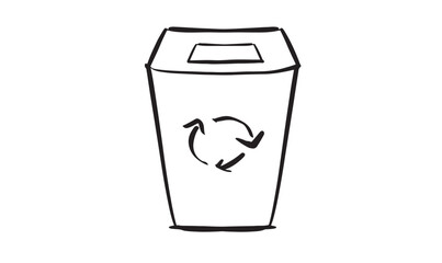 Bin recycle reusing world pollution day black line element graphic design garbage plastic recycling environment waste july month bin recycle environment nature trash clean issue disposal ecology sign