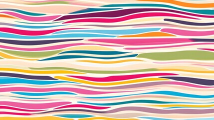 Abstract Colorful Wavy Stripes Background Texture