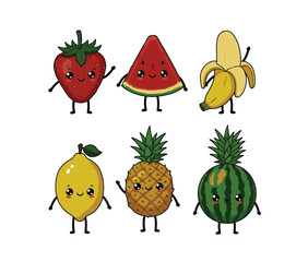 Fototapeta premium Tropical fruits come alive in an imaginative artwork scene brimming with energy color and unique personalities to enhance design projects