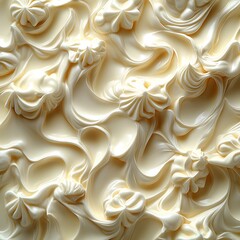 Whipped Cream Texture Closeup