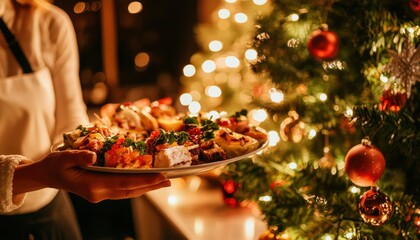 Festive Christmas food platter