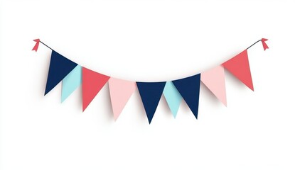 Fototapeta premium Colorful Decorative Bunting Flags for Festive Occasions and Events