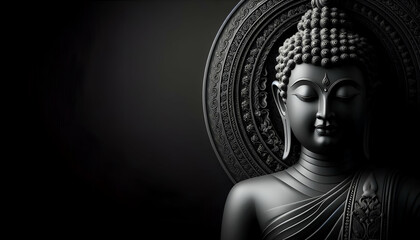 happy buddha purnima religious background for meditation