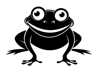 Funny Frog Vector & SVG | Cute Cartoon Frog Silhouette for Crafts, T-Shirts, Stickers & Playful Designs