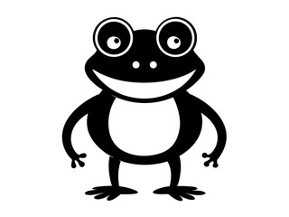 Funny Frog Vector & SVG | Cute Cartoon Frog Silhouette for Crafts, T-Shirts, Stickers & Playful Designs