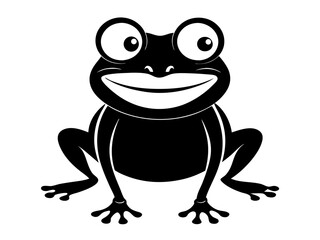 Funny Frog Vector & SVG | Cute Cartoon Frog Silhouette for Crafts, T-Shirts, Stickers & Playful Designs