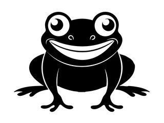 Funny Frog Vector & SVG | Cute Cartoon Frog Silhouette for Crafts, T-Shirts, Stickers & Playful Designs