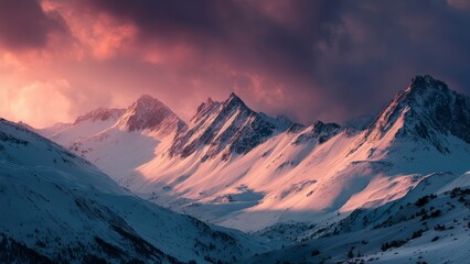 Alpine Morning with Clear Air and Snow