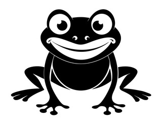 Funny Frog Vector & SVG | Cute Cartoon Frog Silhouette for Crafts, T-Shirts, Stickers & Playful Designs