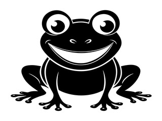 Funny Frog Vector & SVG | Cute Cartoon Frog Silhouette for Crafts, T-Shirts, Stickers & Playful Designs