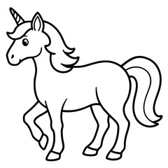 Clean Unicorn Line Art Design