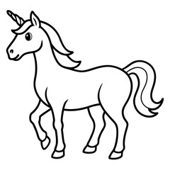 Clean Unicorn Line Art Design