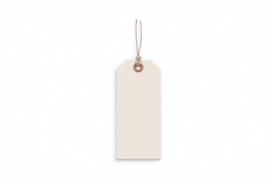 brown paper tag with a string attached to it