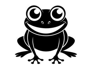 Funny Frog Vector & SVG | Cute Cartoon Frog Silhouette for Crafts, T-Shirts, Stickers & Playful Designs