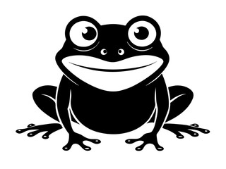Funny Frog Vector & SVG | Cute Cartoon Frog Silhouette for Crafts, T-Shirts, Stickers & Playful Designs